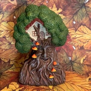 Fairy Garden Green Man Forest Figurine with Mushrooms
